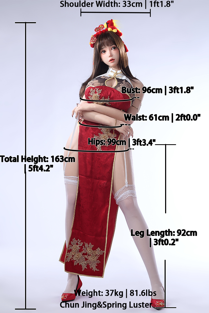 Chun Jing&Spring Luster 5ft 38/163cm Silicone sex dolls - Nianta sex doll store