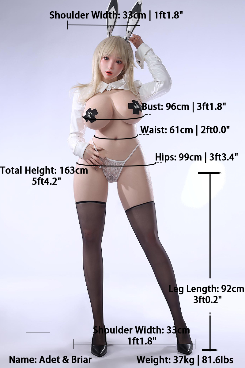 Adet & Briar Light Bunny Silicone-X 163cm | 5ft4 - Nianta sex doll store