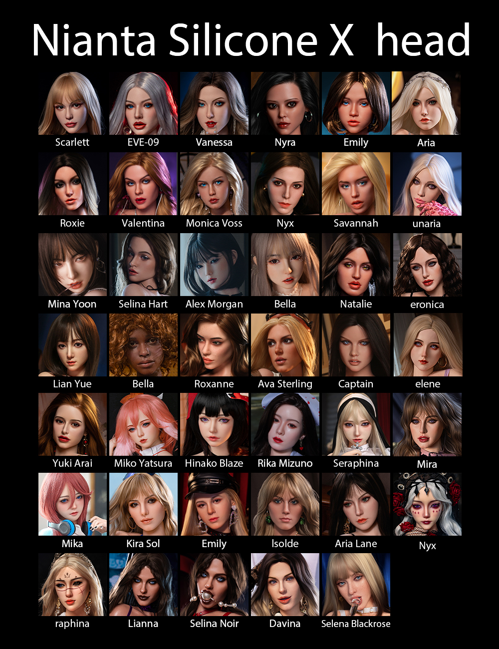 Silicone X Sex Doll Head - Nianta sex doll store