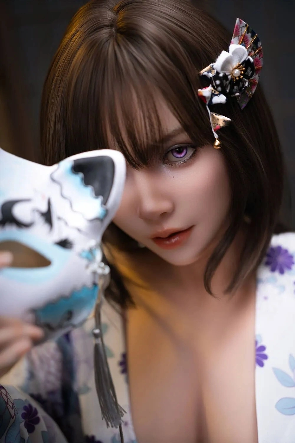 Soft Silicone #O24 Mouth Open Blowjob ROS Sex Doll Head Only - Harem sex doll