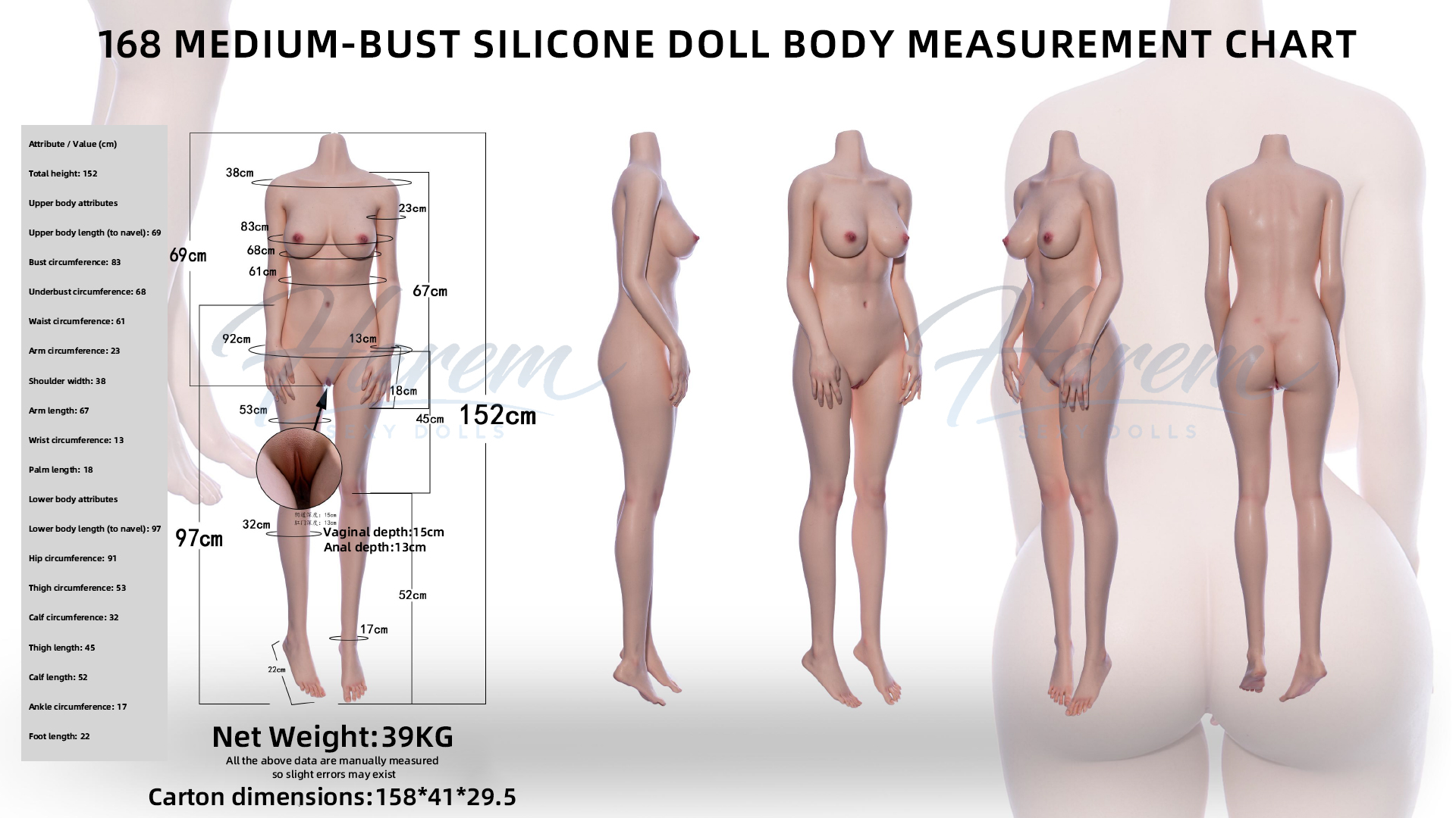 HAREM SILICONE BODY - HAREM silicone sex doll full default premium system ROS head