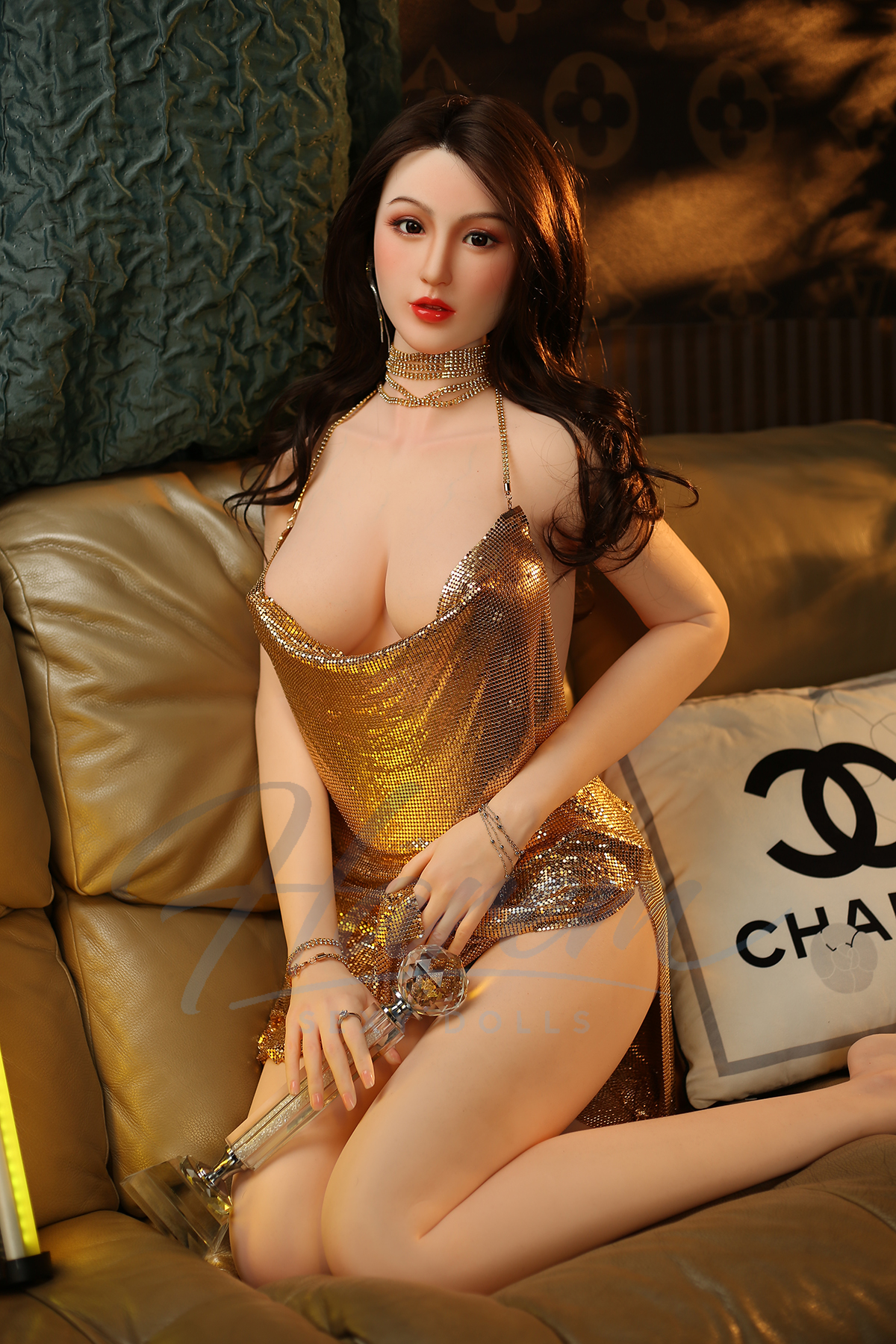 HAREM 150CM #J155 SILICONE REALISTIC SEX DOLL - HAREM silicone sex doll full default premium system ROS head