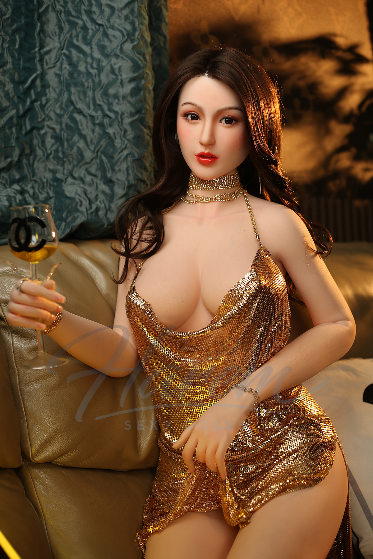 HAREM 150CM #J155 SILICONE REALISTIC SEX DOLL - HAREM silicone sex doll full default premium system ROS head