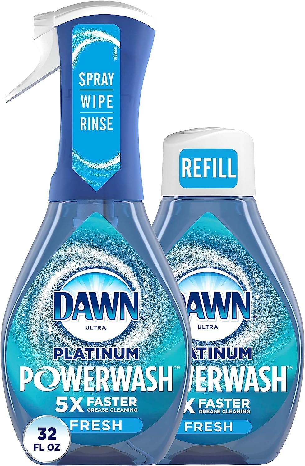 Dawn Powerwash Spray Starter Kit, Platinum Dish Soap, Fresh Scent, 1 Starter Kit + 1 Dawn Powerwash Refill, 16 fl oz each (Pack of 2)111mysite