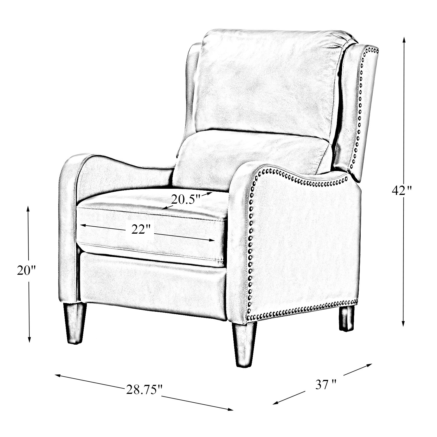 预发布站点、【Furniture】Westmere Leather Recliner、-12345