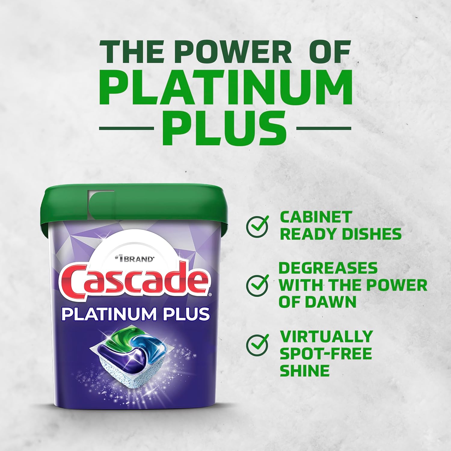 Cascade Platinum Plus Dishwasher Pods, Dish Detergent ActionPacs, Clean Lemon, 62 Count111mysite