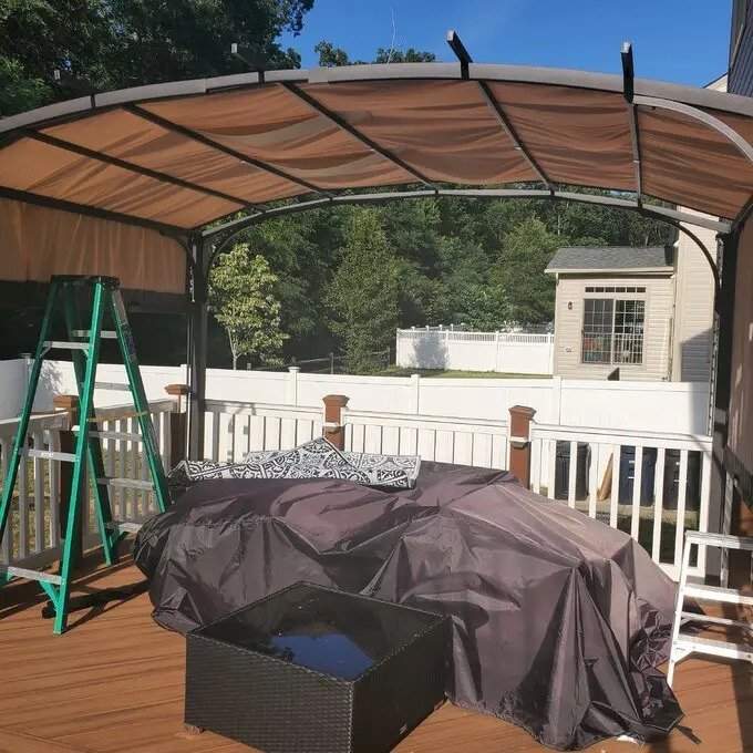预发布站点、Meadow 11 Ft. W x 9.4 Ft. D Metal Pergola with Canopy、-12345