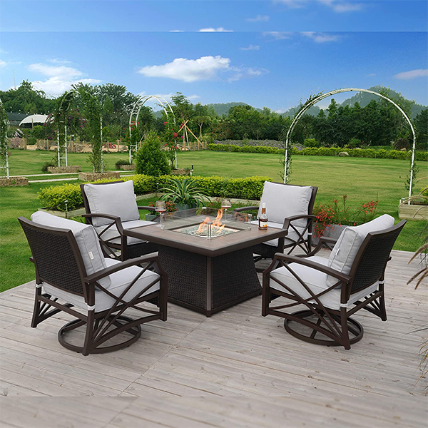 预发布站点、【Furniture】Kinger Home Propane Brazier Table 5-Piece Set, Suitable for Outdoor Patios、mysite-12345