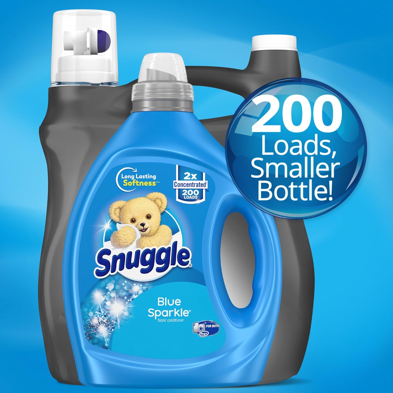 Snuggle Blue Sparkle Liquid Fabric Softener, 2X Concentrated, 200 Loads, 80 Fl Oz111mysite