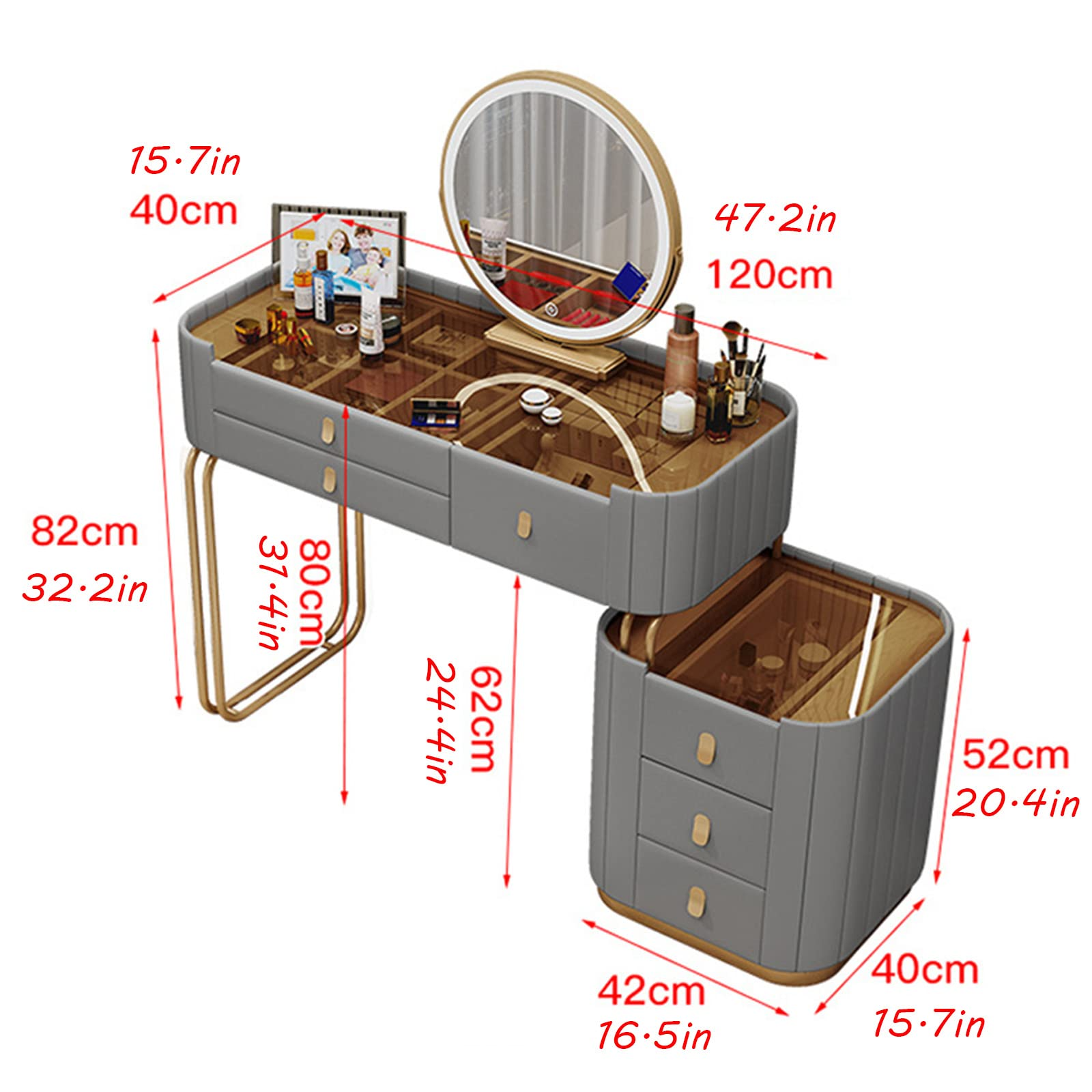 预发布站点、【Furniture】【BS】Modern Minimalist Slate Makeup Table Small Apartment Storage Cabinet Integrated Table、mysite-12345