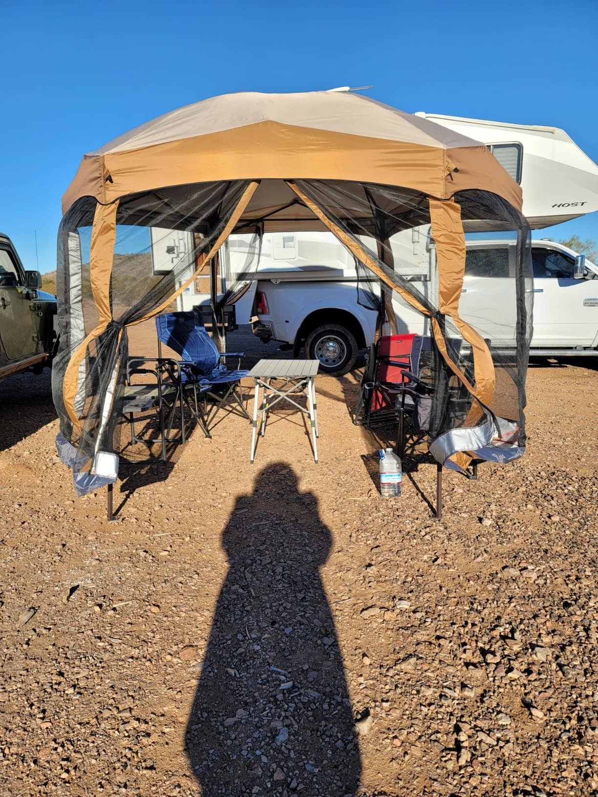 预发布站点、【Gazebo】Pop Up Gazebo 6 Sided Screened Canopy Tent Outdoor Screen House(Beige)、mysite-12345