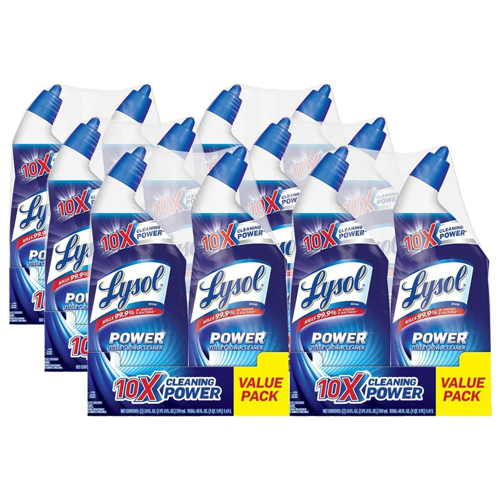 Lysol Power Toilet Bowl Cleaner Gel, For Cleaning and Disinfecting, Stain Removal, 24oz ,9 Ct , (Packaging May Vary)111mysite