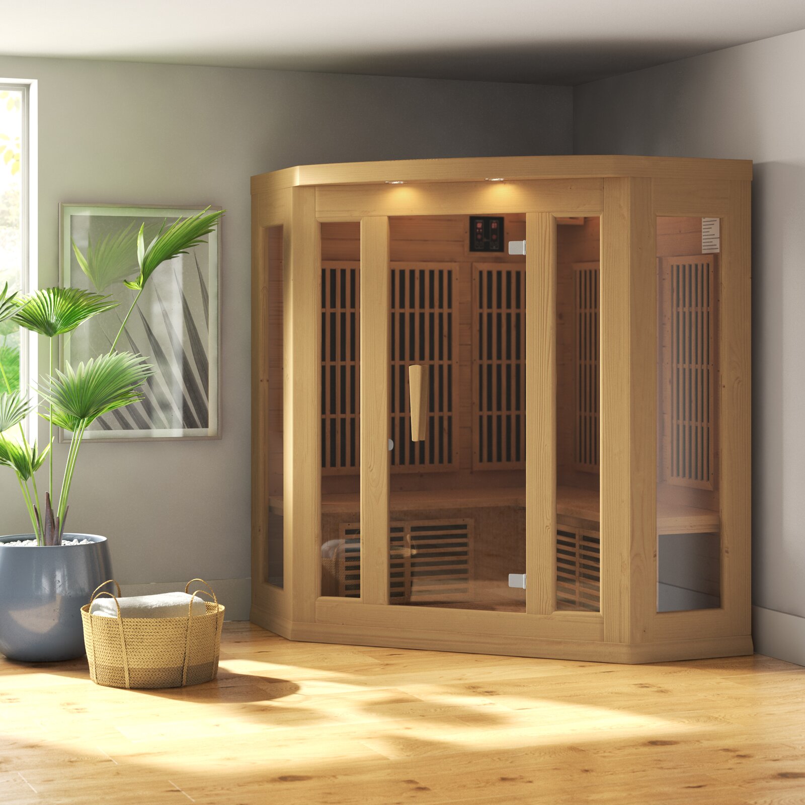预发布站点、【Sports&Outdoors】Dynamic Infrared Maxxus 3 - Person Indoor FAR Infrared Sauna in Hemlock、-12345