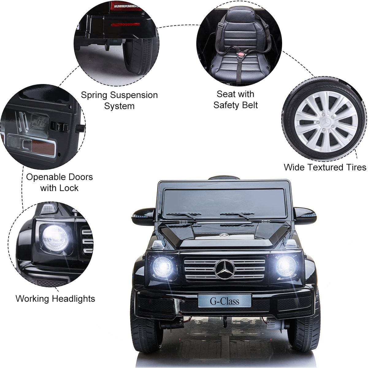 预发布站点、【Baby&Kids】12V Mercedes Benz G500 Licensed Kids Ride On SUV Car with Remote Control、-12345