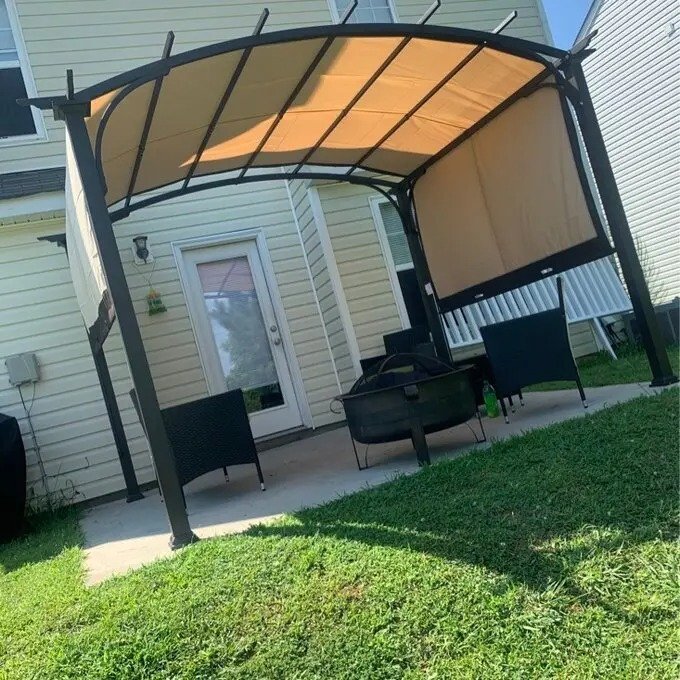 预发布站点、Meadow 11 Ft. W x 9.4 Ft. D Metal Pergola with Canopy、-12345