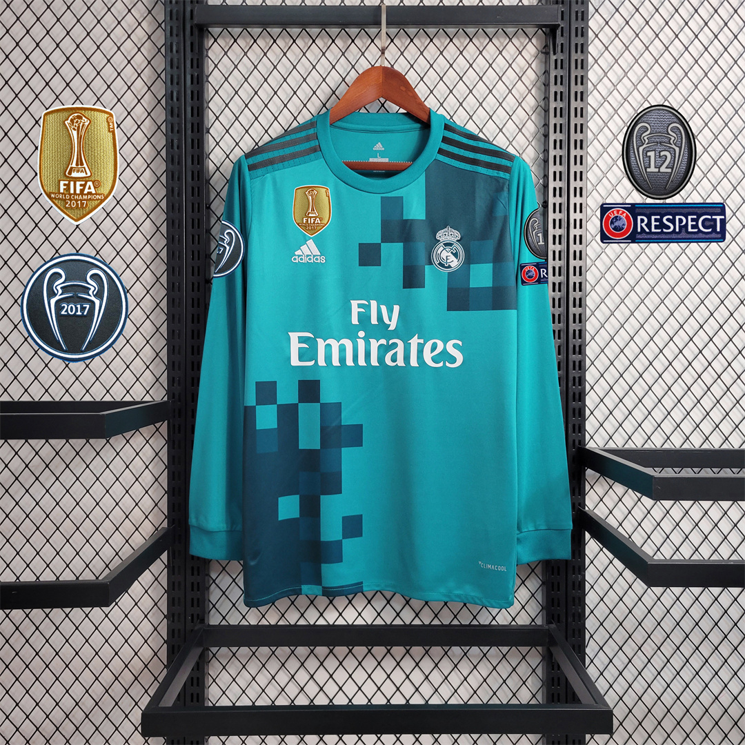 Retro Real Madrid 17-18 Third Long Sleeve Jersey111