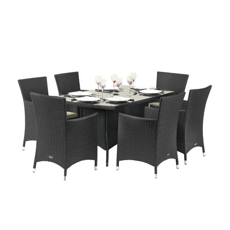 预发布站点、【Furniture】Rectangular 6 - Person 150Cm Long Dining Set with Cushions、mysite-12345