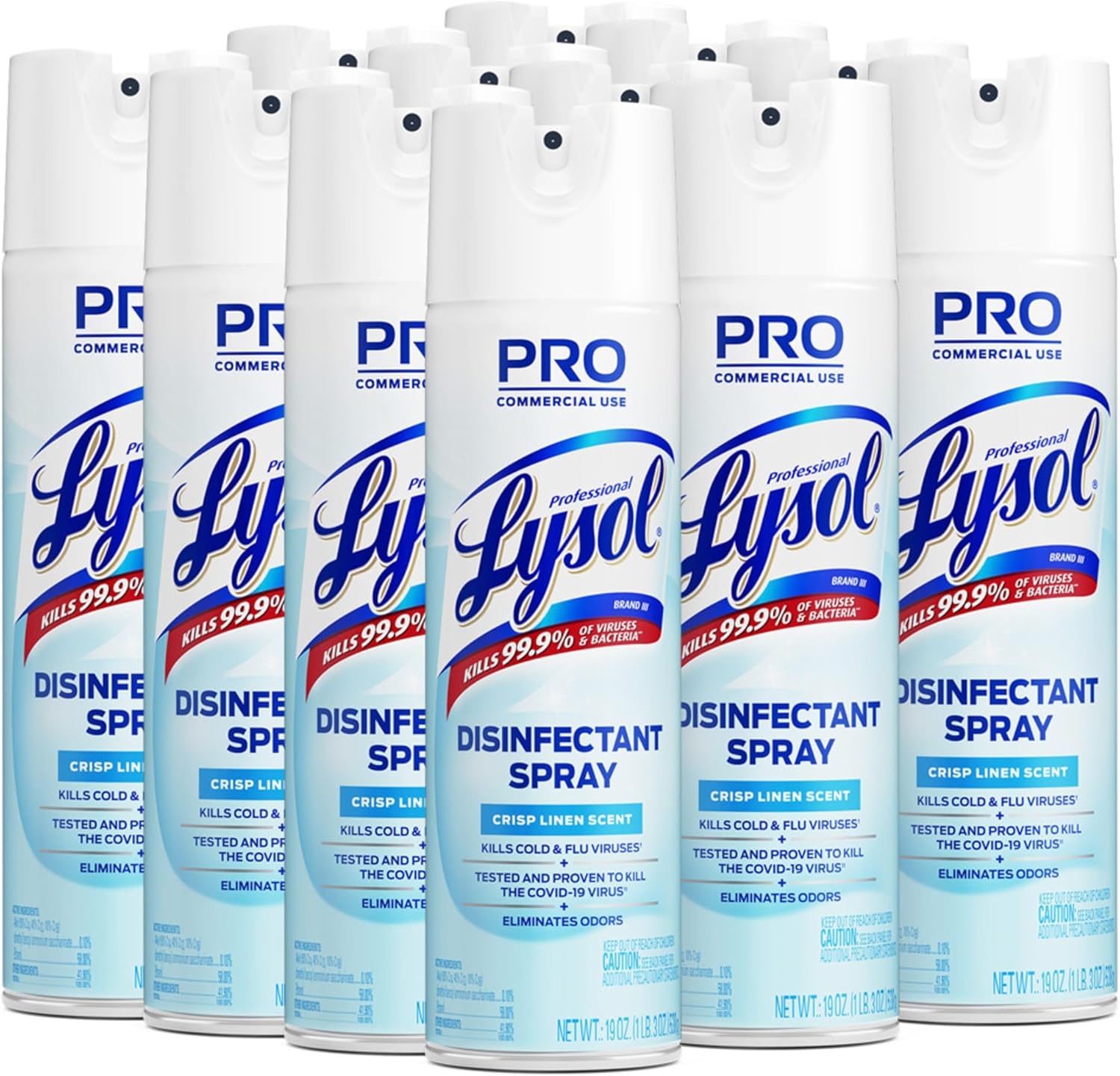Professional Lysol Disinfectant Spray, Crisp Linen, 228oz (12X19oz)111mysite