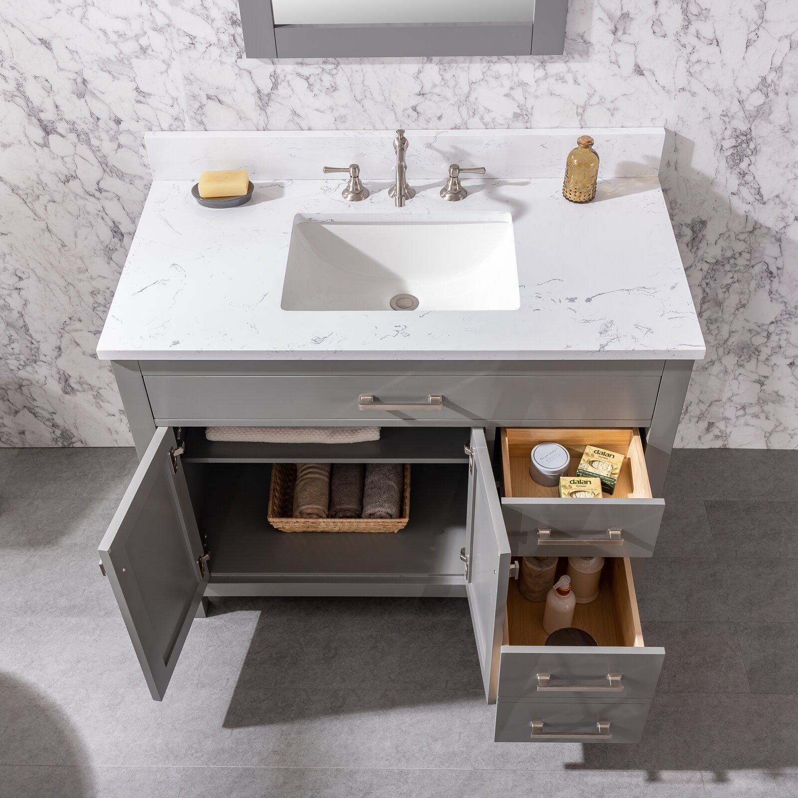 预发布站点、【Home Improvement】Atencio 42" Single Bathroom Vanity Set、-12345