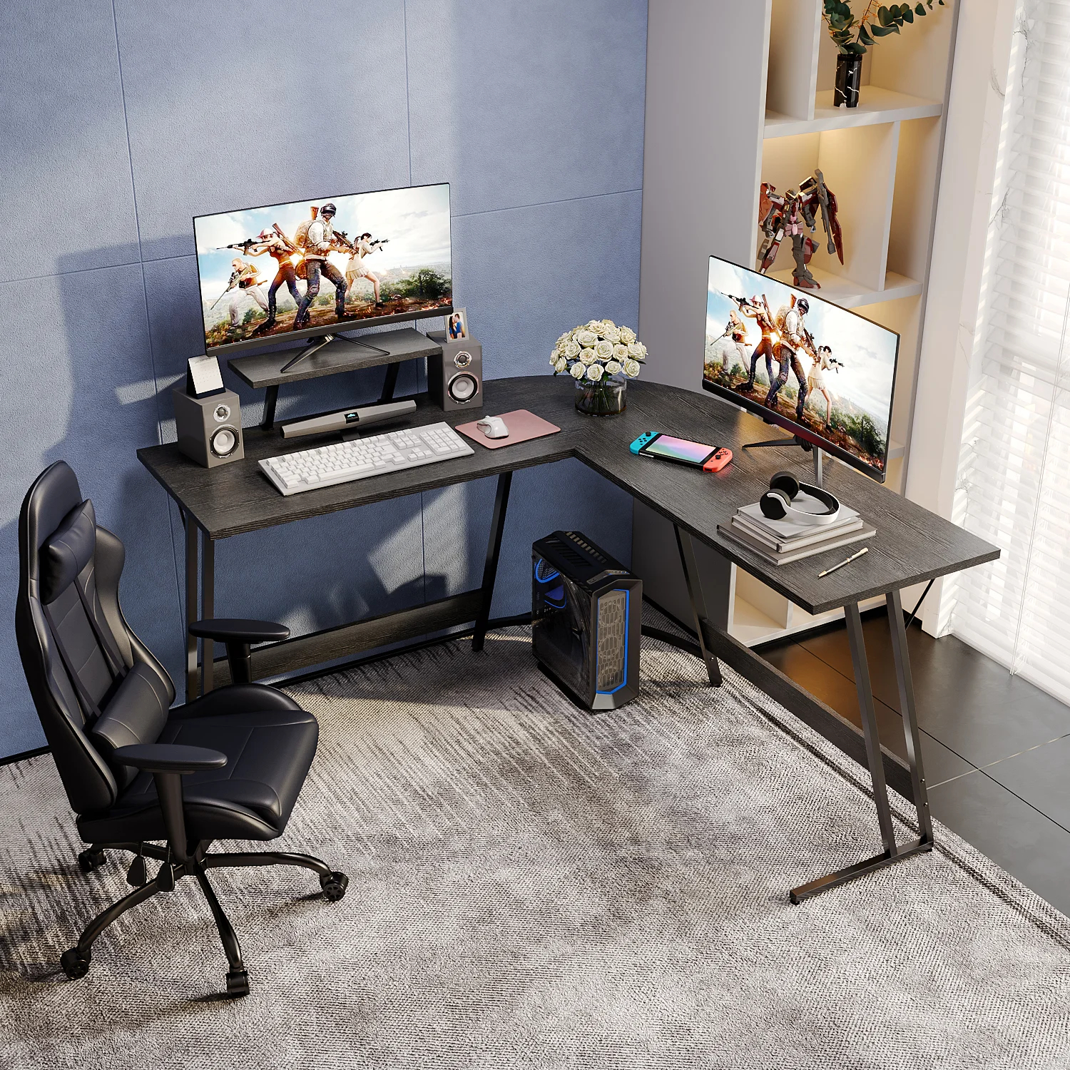预发布站点、【Furniture】Sherri L- Shaped Gaming Desk、-12345