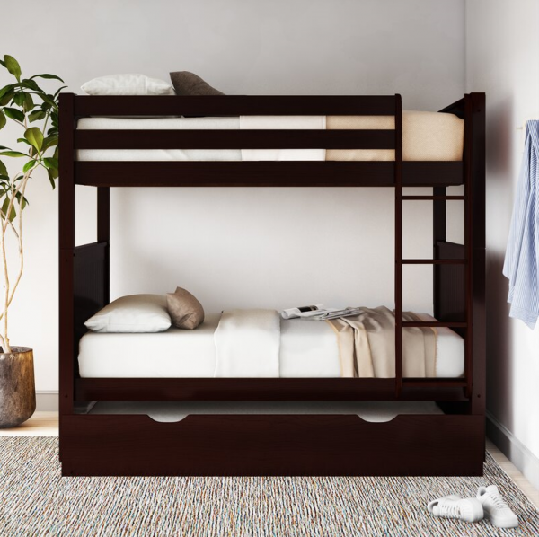 预发布站点、【Furniture】Stig Full Over Full Solid Wood Standard Bunk Bed with Trundle by Harriet Bee、mysite-12345