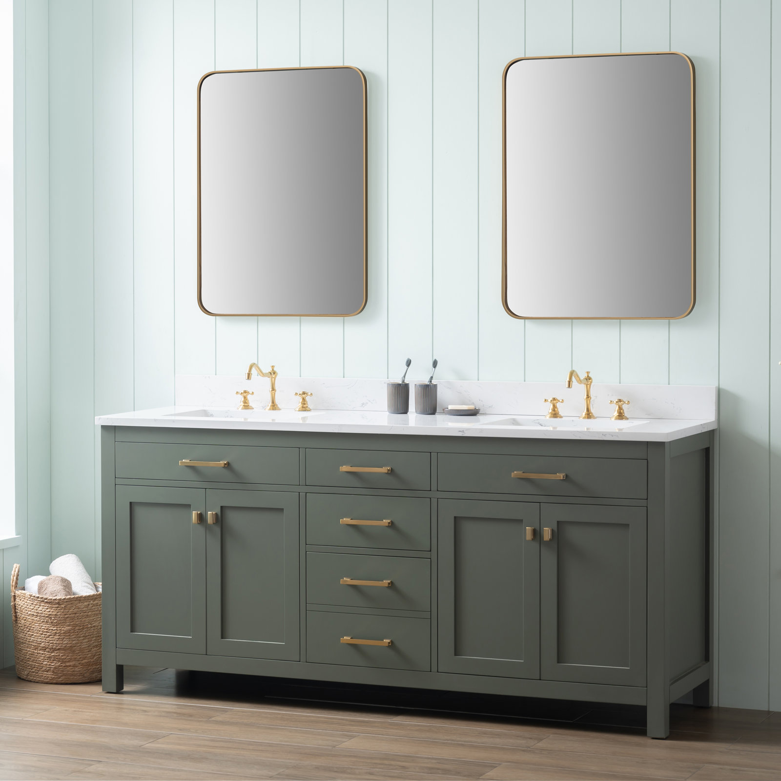 预发布站点、【Home Improvement】Atencio 72" Double Bathroom Vanity Set、-12345