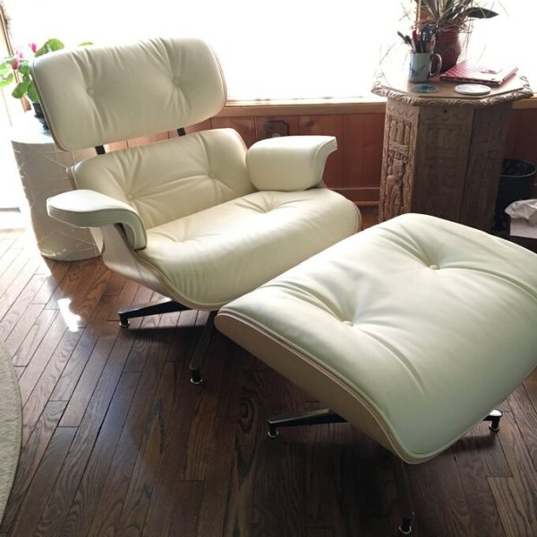 预发布站点、【Furniture】【BS】Genuine Leather Recliner with Ottoman, Mid Century Classic Lounge Chair、mysite-12345