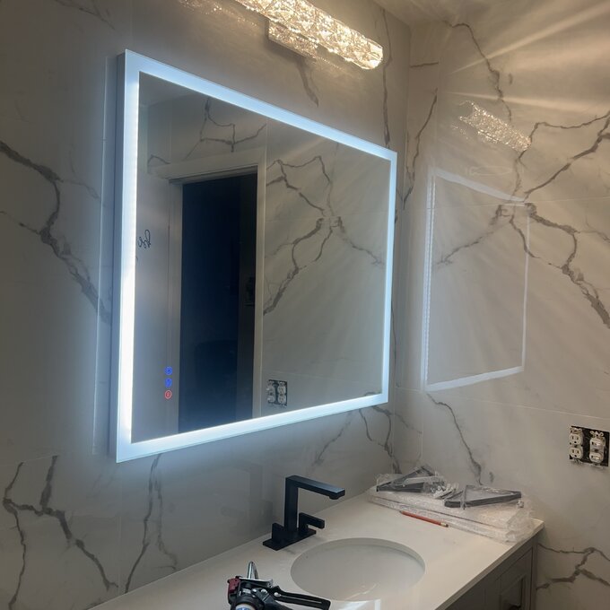 预发布站点、【Home Improvement】Bronson Rectangle LED Wall Mirror、-12345