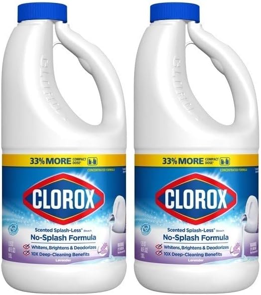 Clorox Splash-Less Bleach, Concentrated Formula, Lavender Scent, 40 Ounce Bottle - Pack of 2 (Package May Vary)111mysite
