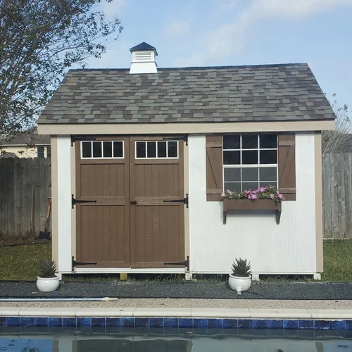 预发布站点、【Storage Shed】Colonial Pinehurst 10 ft. W x 12 ft. D Solid and Manufactured Wood Storage Shed、-12345