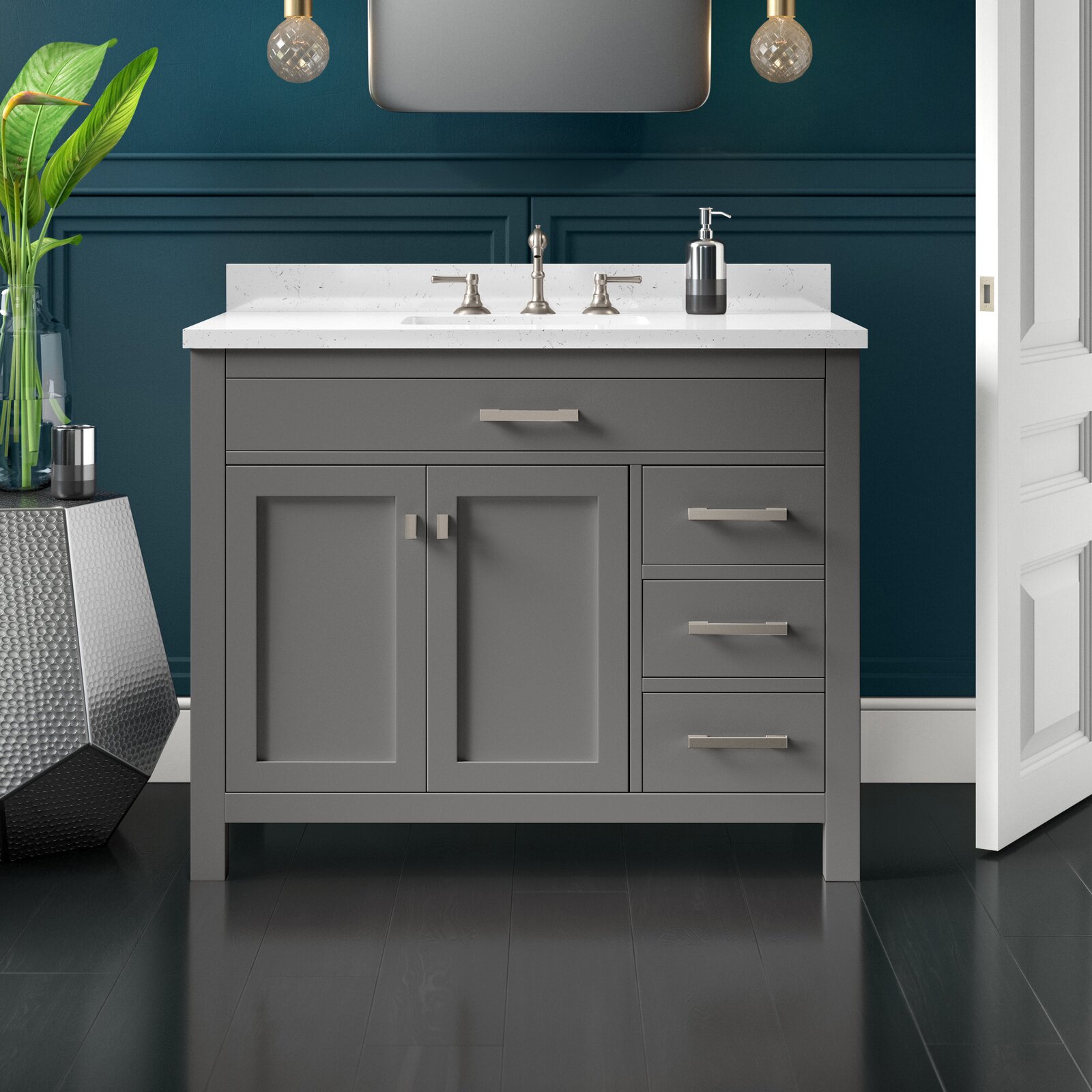 预发布站点、【Home Improvement】Atencio 42" Single Bathroom Vanity Set、-12345