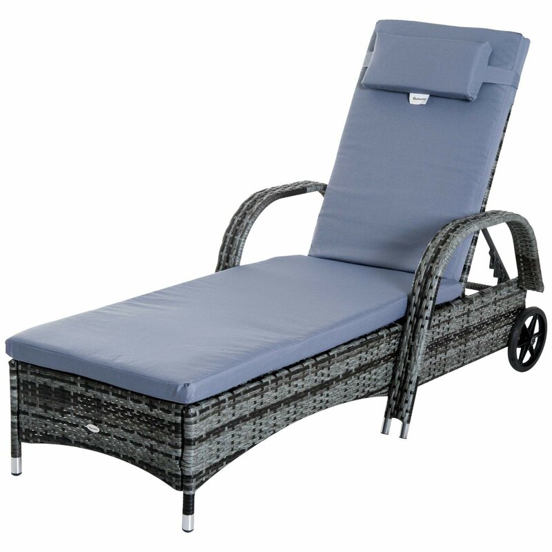 预发布站点、【Furniture】3 PCS Patio Wicker Chaise Lounge Chair Set, Outdoor Reclining Chair with Table & Cushion、mysite-12345