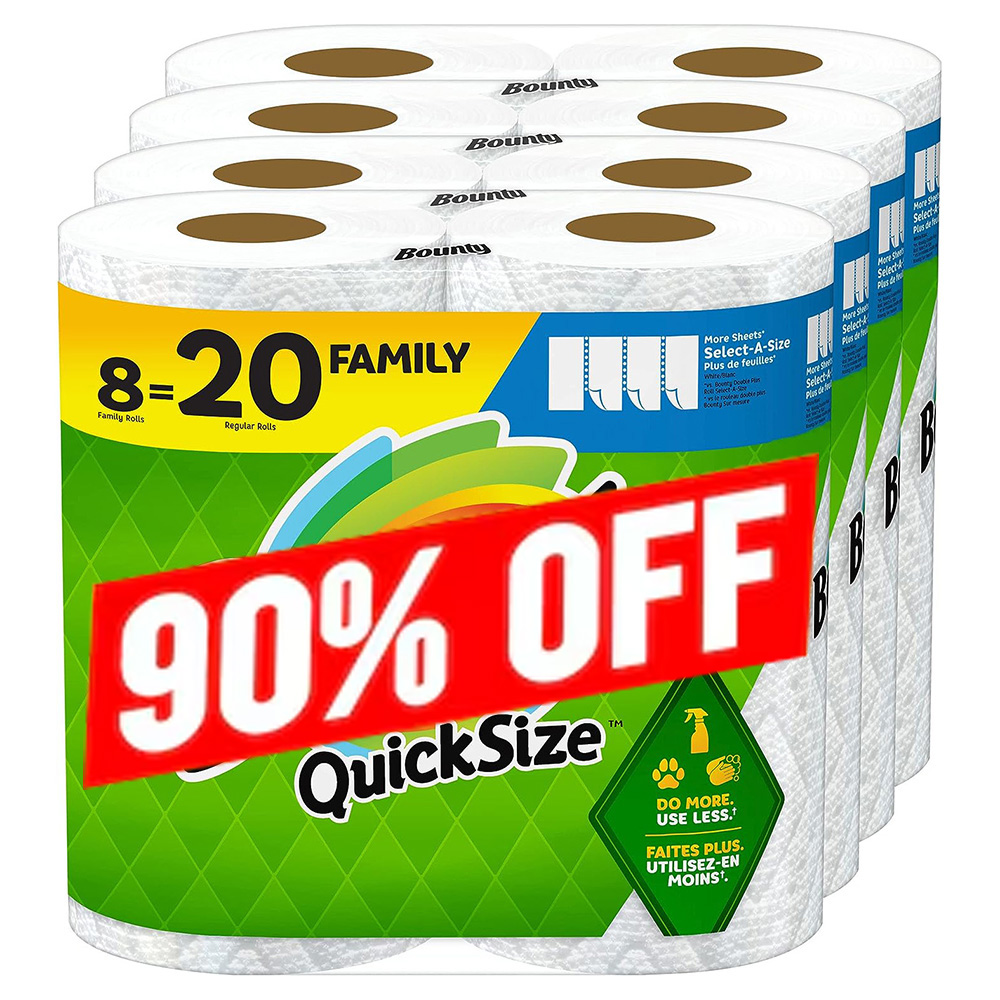 Bounty Quick Size Paper Towels, White, 8 Family Rolls = 20 Regular Rolls111mysite