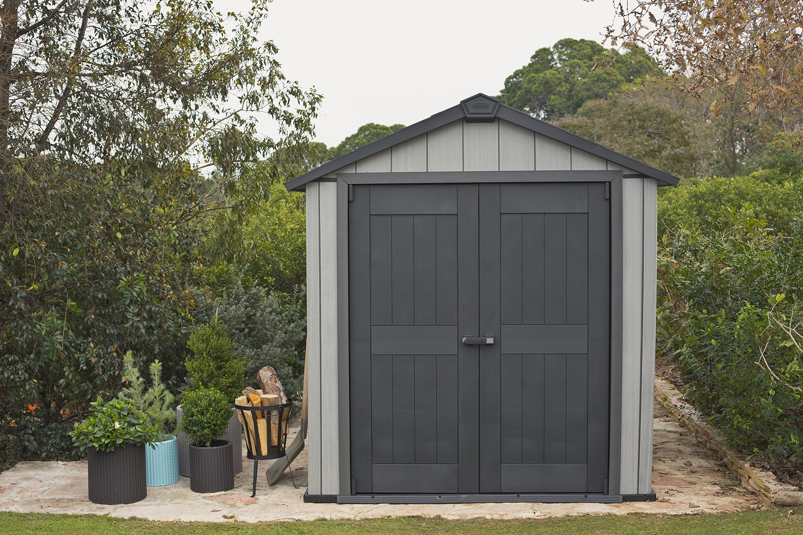 预发布站点、【Storage Shed】Oakland Outdoor Plastic Garden Storage Shed, Grey, 7.5 x 11 feet、mysite-12345