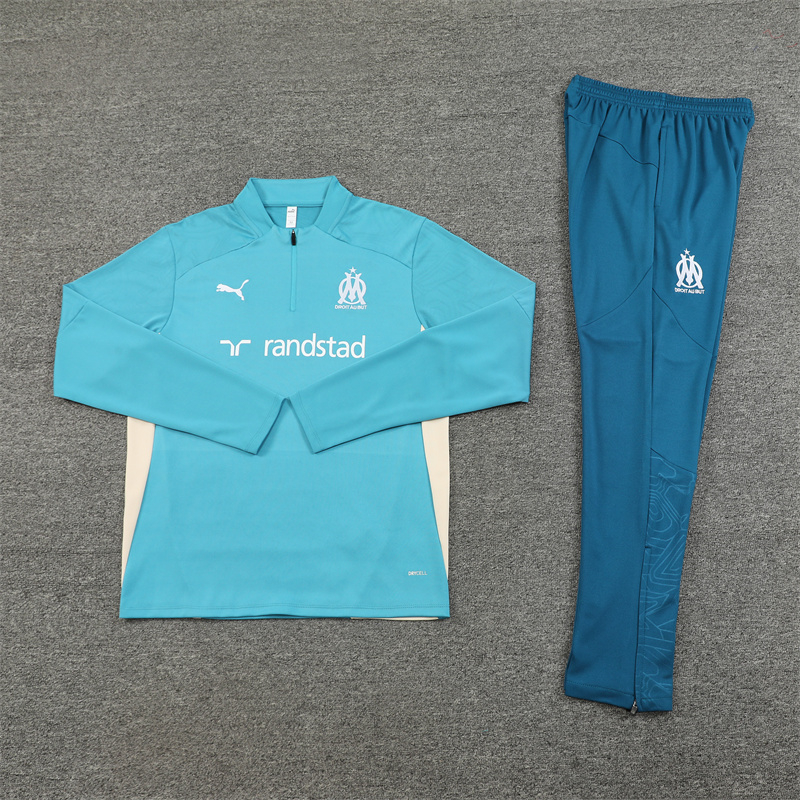 Marseille 24-25 Long Sleeve Training Set - Lake Blue111