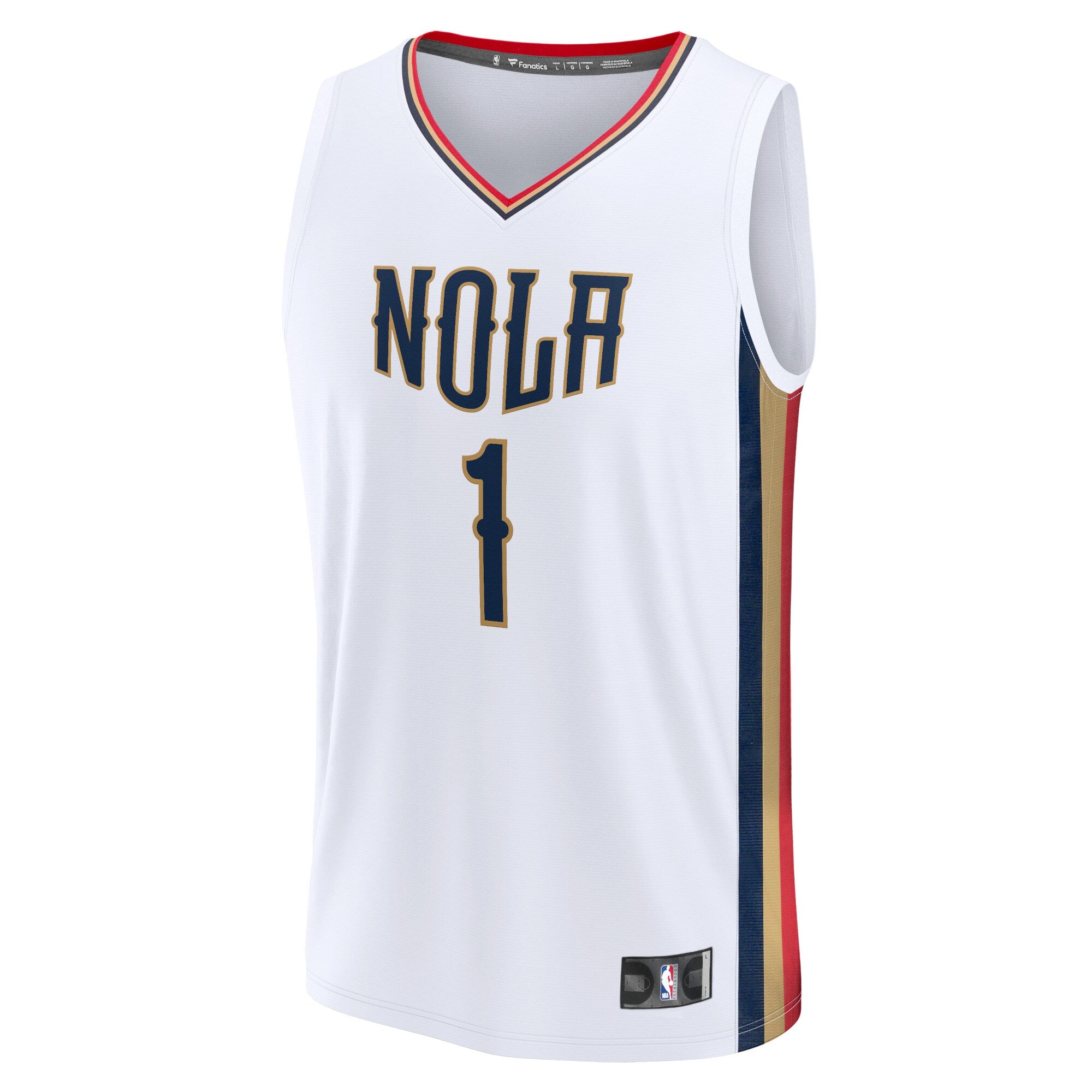 预发布站点、Zion Williamson New Orleans Pelicans Fanatics Branded 2021/22 Fast Break Replica Jersey - City Edition - White、FF-CUSTOM-12345