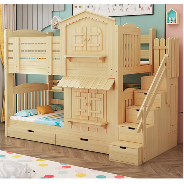 预发布站点、【Furniture】Children's Bunk Bed Mother-Child Bed Girl Bunk Bed with Wardrobe Slide、mysite-12345