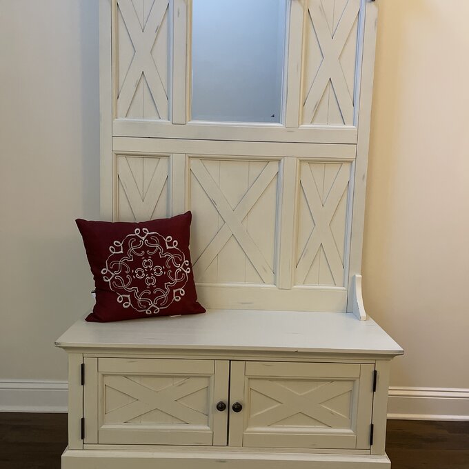 预发布站点、【Furniture】Lana 45'' Wide Mahogany Solid Wood Hall Tree with Bench、-12345