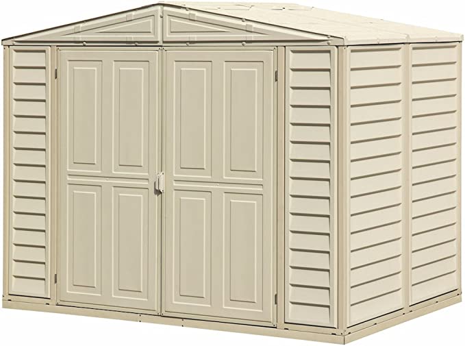 预发布站点、【Storage Shed】 8' x 6' Plastic Garden Shed with Foundation Kit - Ivory - 15 Years Warranty、-12345
