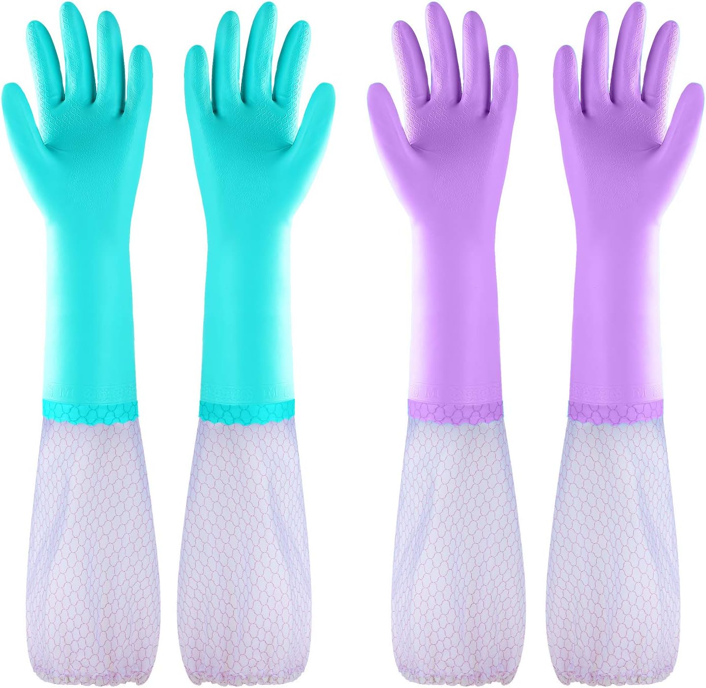 复制Elgood Reusable Dishwashing Cleaning Gloves with Latex free, Cotton lining,Kitchen Gloves 2 Pairs,Purple+blue Medium111mysite