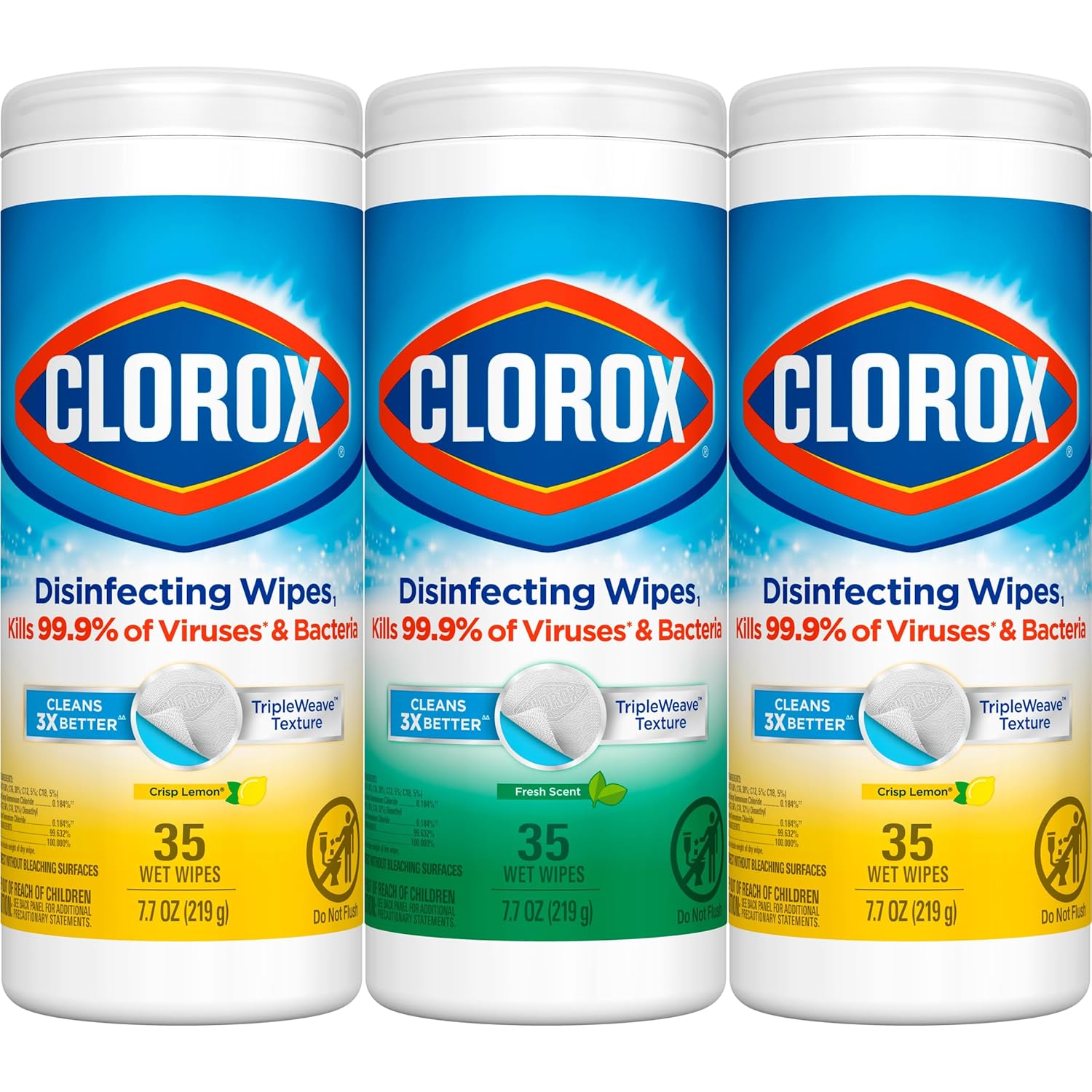 Clorox Disinfecting Wipes Value Pack, Cleaning Wipes, 35 Count Each, Pack of 15 (Package May Vary)111mysite