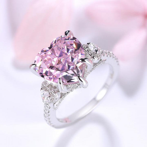 预发布站点、5ct Heart Cut Pink Sapphire Engagement Ring、testother-12345