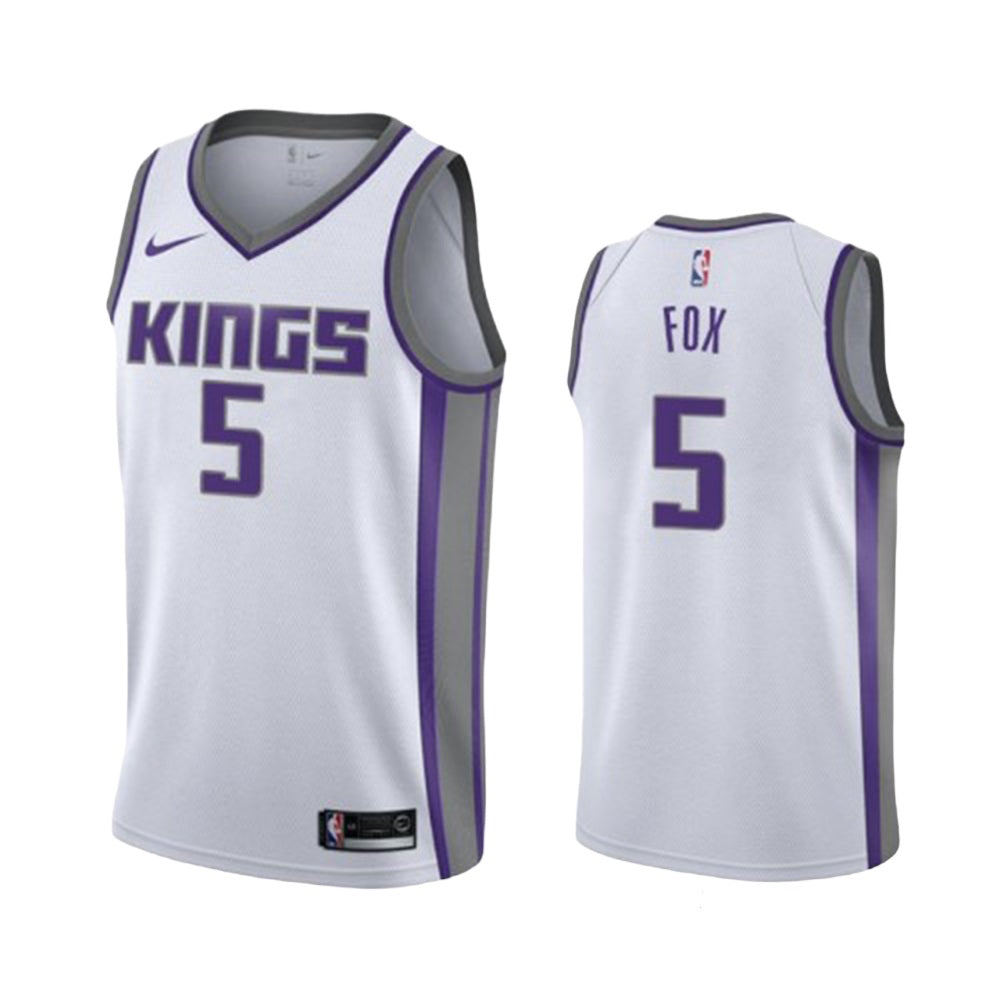 预发布站点、Youth Sacramento Kings De'Aaron Fox Association Jersey - White、FF-CUSTOM-12345