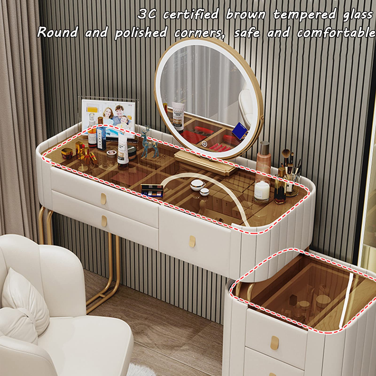 预发布站点、【Furniture】【BS】Modern Minimalist Slate Makeup Table Small Apartment Storage Cabinet Integrated Table、mysite-12345