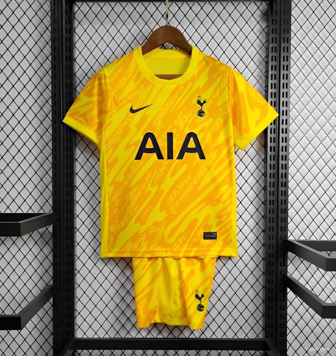 Tottenham Hotspur 24-25 Yellow Goalkeeper Kids Kit111