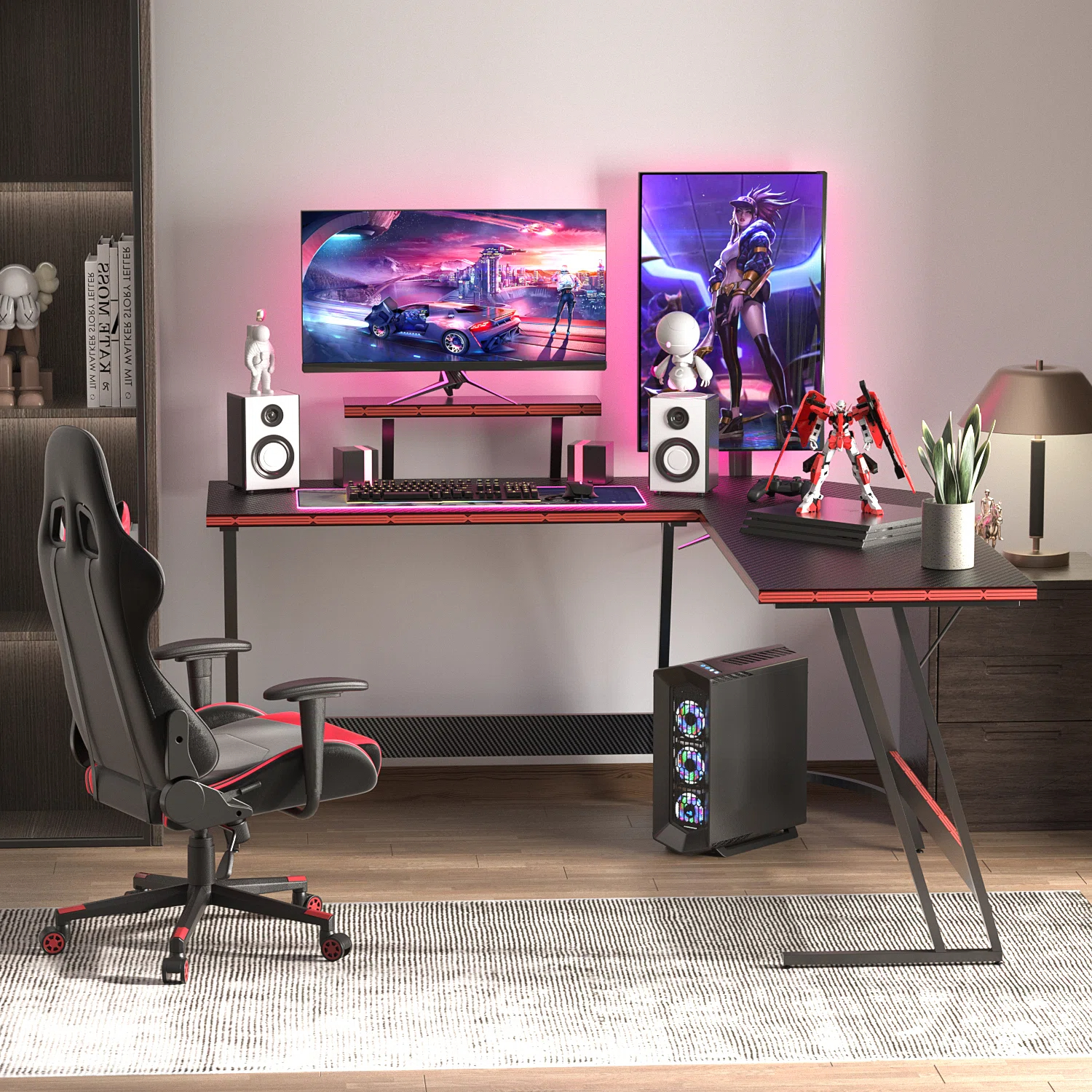 预发布站点、【Furniture】Sherri L- Shaped Gaming Desk、-12345