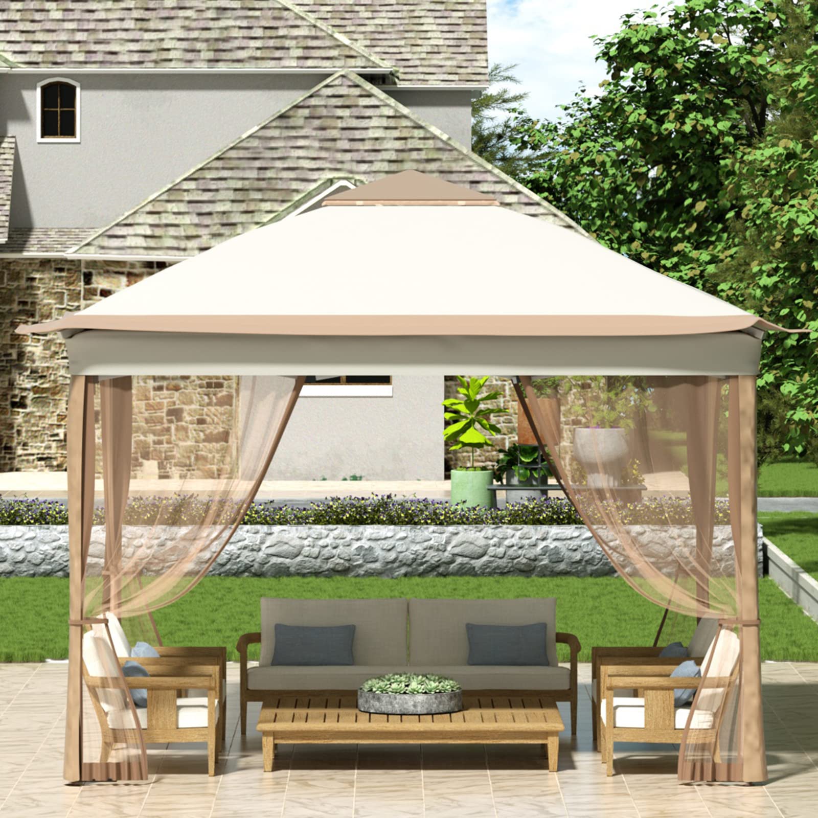 预发布站点、【Gazebo】Happybuy 12x12ft Outdoor Pop-Up Canopy Gazebo Starter Kit、mysite-12345