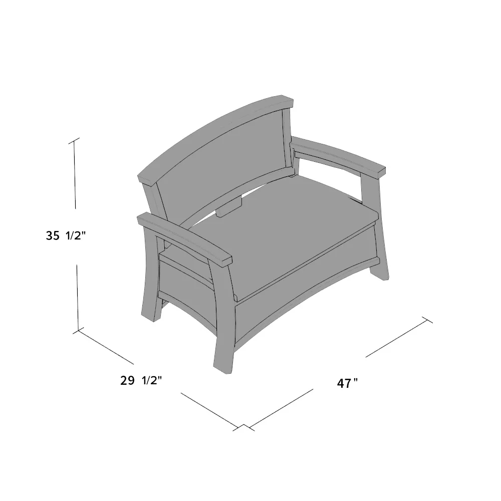 预发布站点、【Storage Shed】Outdoor Elements Storage Bench、-12345
