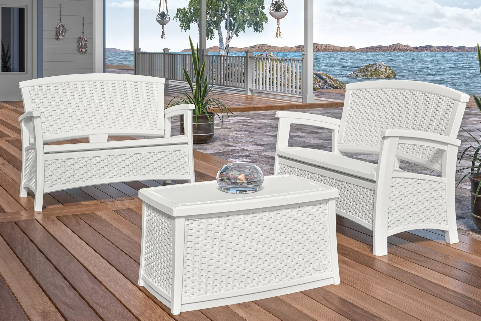 预发布站点、【Storage Shed】Outdoor Elements Storage Bench、-12345