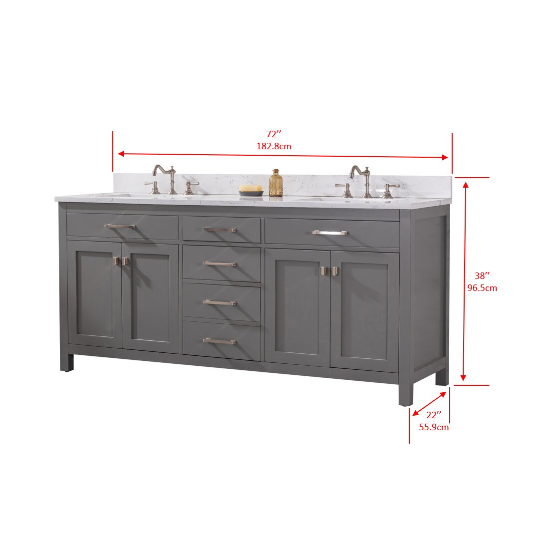 预发布站点、【Home Improvement】Atencio 72" Double Bathroom Vanity Set、-12345